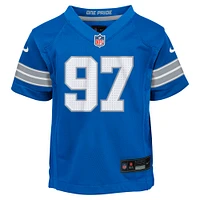 Maillot de jeu Nike Aidan Hutchinson bleu pour bébé des Detroit Lions