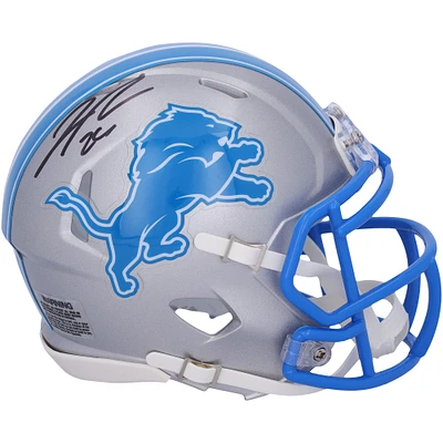 Jahmyr Gibbs Detroit Lions Autographed 2024 Riddell Speed Mini Helmet