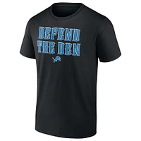 Men's Fanatics  Black Detroit Lions Defend the Den T-Shirt
