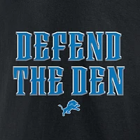 Men's Fanatics  Black Detroit Lions Defend the Den T-Shirt