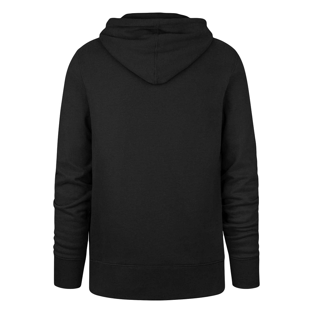 Men's '47 Black Detroit Lions Headline Pullover Hoodie