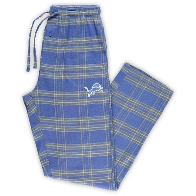 Concepts Sport Pantalon de pyjama en flanelle pour homme Detroit Lions Big and Tall Ultimate Bleu/Argent