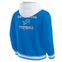Men's Darius Rucker Collection by Fanatics Blue Detroit Lions Full-Snap Hoodie Jacket