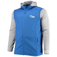 Men's Dunbrooke Blue/Gray Detroit Lions Big & Tall Alpha Full-Zip Hoodie Jacket