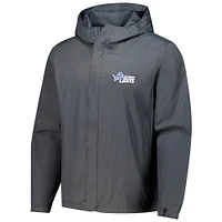Men's Dunbrooke Graphite Detroit Lions Tropic Waterproof Packable Full-Zip Hoodie Jacket