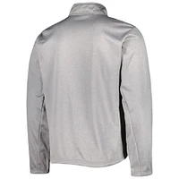 Men's Dunbrooke Heather Gray Detroit Lions All-Star Tech Quarter-Zip Top