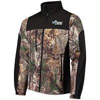 Men's Dunbrooke Realtree Camo/Black Detroit Lions Circle Hunter Softshell Full-Zip Jacket