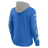 Men's Fanatics  Blue/Gray Detroit Lions Patched Out Pullover Hoodie