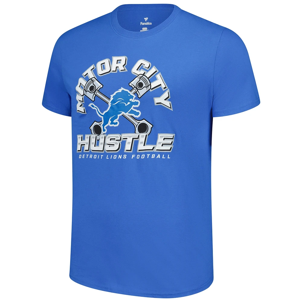 Men's Fanatics Blue Detroit Lions Motor City Hustle T-Shirt