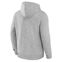 Men's Fanatics  Heather Gray Detroit Lions Legacy Fleece Pullover Hoodie