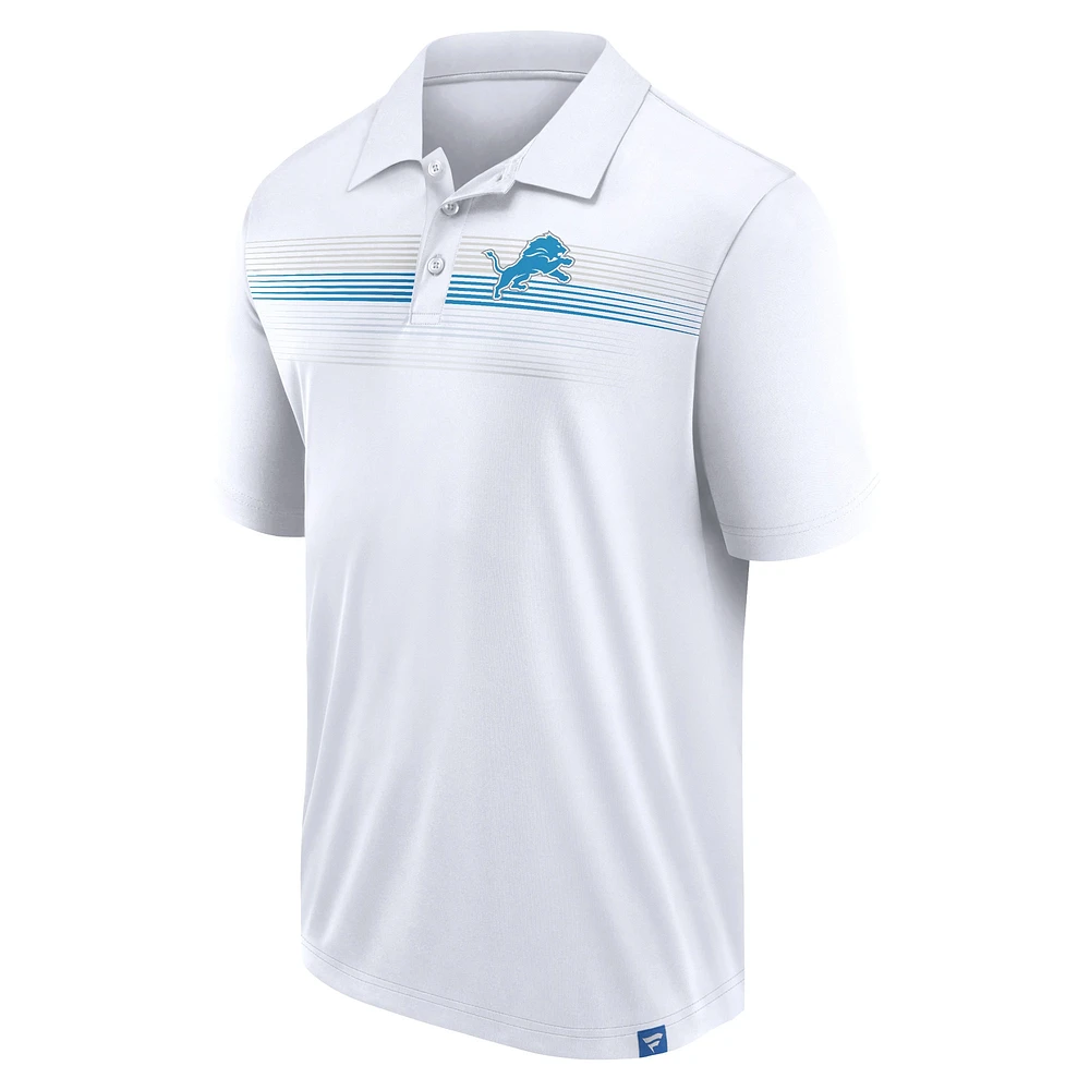 Men's Fanatics White Detroit Lions Big & Tall Sublimated Polo