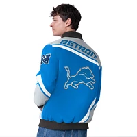 Men's G-III Extreme  Blue Detroit Lions Maximum Racing Full-Snap Jacket