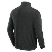 Men's J. Palmer Black Detroit Lions Franchise Quarter-Zip Sweater
