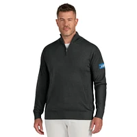 Men's J. Palmer Black Detroit Lions Franchise Quarter-Zip Sweater