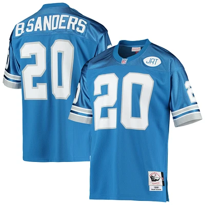 Maillot de joueur retraité authentique Mitchell & Ness Barry Sanders des Detroit Lions 1991 bleu