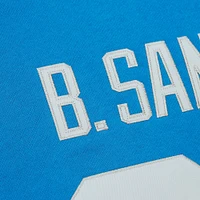 Men's Mitchell & Ness Barry Sanders Blue Detroit Lions Retired Player Name Number Pullover Hoodie