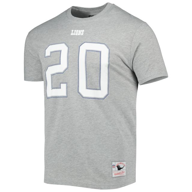 T-shirt avec nom et numéro du joueur retraité des Detroit Lions de Mitchell & Ness Barry Sanders, gris