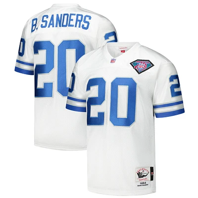 Maillot de joueur retraité authentique Mitchell & Ness Barry Sanders pour homme, blanc, Detroit Lions 1994