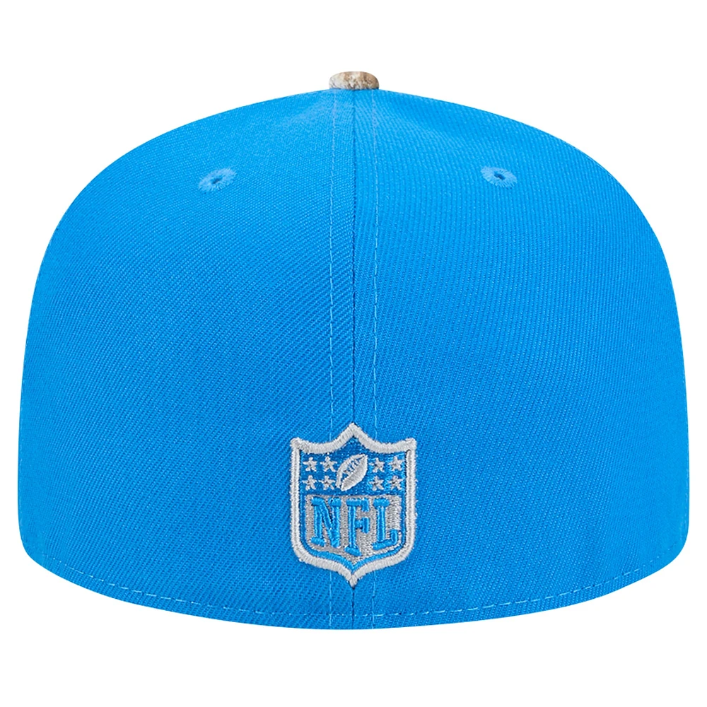 Men's New Era Blue Detroit Lions Active Two-Tone Camo 59FIFTY Fitted Hat