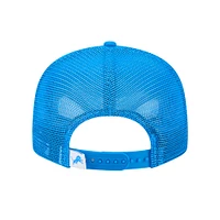 Men's New Era Blue Detroit Lions  Main Trucker 9FIFTY Snapback Hat