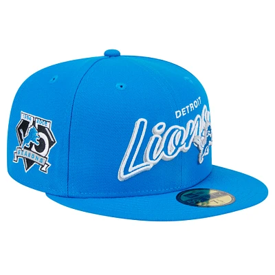Casquette ajustée 59FIFTY Detroit Lions bleue New Era pour homme