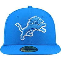 Men's New Era Blue Detroit Lions Team Basic 59FIFTY Fitted Hat