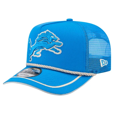 Casquette snapback New Era 9FIFTY bleue pour homme, motif vintage des Detroit Lions, avec logo en corde.