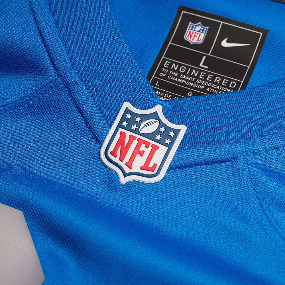 Maillot de match alternatif Nike Aidan Hutchinson pour hommes des Detroit Lions, bleu