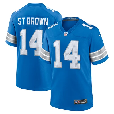 Maillot de match Nike Amon-Ra St. Brown bleu Detroit Lions pour homme