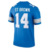 Haut de performance Nike Amon-Ra St. pour homme, marron et bleu, Detroit Lions Team Legend Player