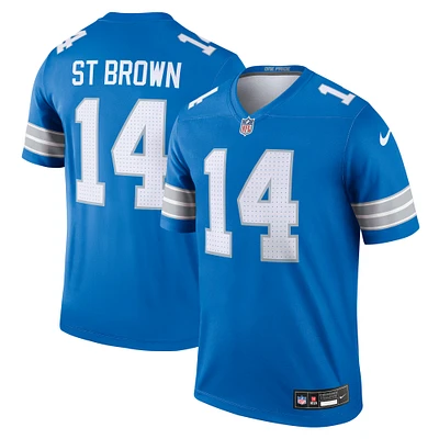 Haut de performance Nike Amon-Ra St. pour homme, marron et bleu, Detroit Lions Team Legend Player