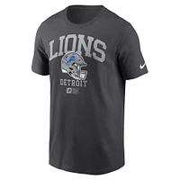 Men's Nike Anthracite Detroit Lions Helmet Essential T-Shirt