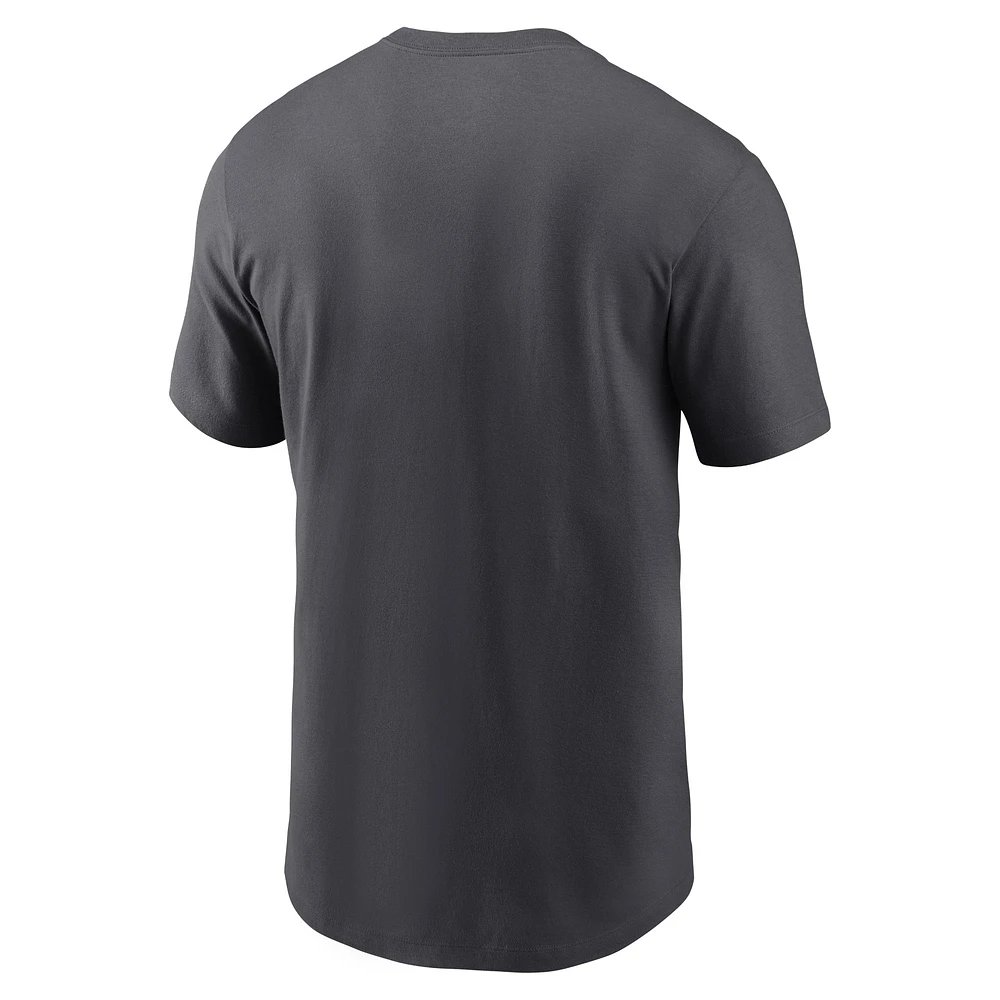 Men's Nike Anthracite Detroit Lions Helmet Essential T-Shirt