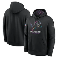 Men's Nike Black Detroit Lions 2024 NFL Crucial Catch Club Pullover Hoodie