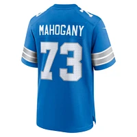 Men's Nike Christian Mahogany  Blue Detroit Lions Team Game Jersey