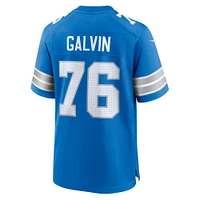 Men's Nike Connor Galvin  Blue Detroit Lions Team Game Jersey