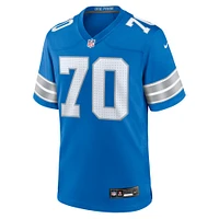Men's Nike Dan Skipper  Blue Detroit Lions Team Game Jersey
