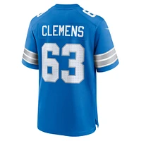 Men's Nike Duke Clemens  Blue Detroit Lions Game Jersey