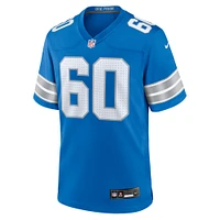 Men's Nike Graham Glasgow  Blue Detroit Lions Team Game Jersey