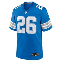 Men's Nike Jahmyr Gibbs Blue Detroit Lions Game Jersey