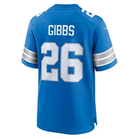 Men's Nike Jahmyr Gibbs Blue Detroit Lions Game Jersey