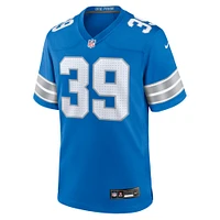 Men's Nike Jake Bates  Blue Detroit Lions Team Game Jersey