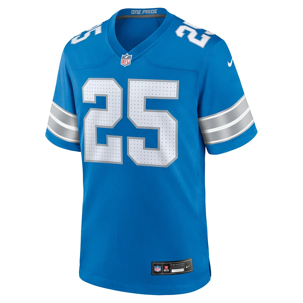 Men's Nike Jamal Adams  Blue Detroit Lions Team Game Jersey
