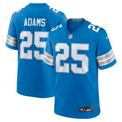 Maillot de match Nike Jamal Adams bleu pour homme des Detroit Lions