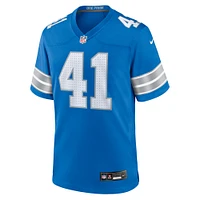 Men's Nike James Houston  Blue Detroit Lions Team Game Jersey