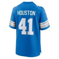 Men's Nike James Houston  Blue Detroit Lions Team Game Jersey