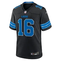 Men's Nike Jared Goff Black Detroit Lions 2nd Alternate Game Jersey