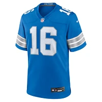 Men's Nike Jared Goff Blue Detroit Lions Game Jersey