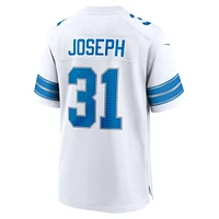 Men's Nike Kerby Joseph  White Detroit Lions Game Jersey