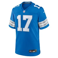 Men's Nike Michael Badgley  Blue Detroit Lions Team Game Jersey